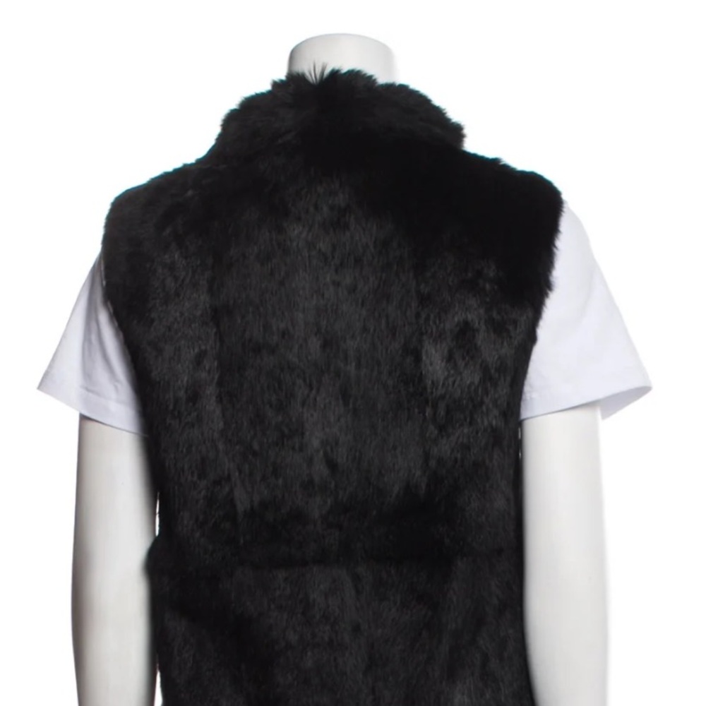 Barneys New York Black Fur vest